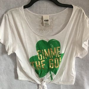 PINK Victoria's Secret Gimme the Gold Crop Top